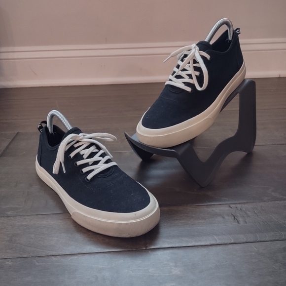 Everlane Tread The Forever Sneaker Black Canvas Lace Up - Picture 1 of 13